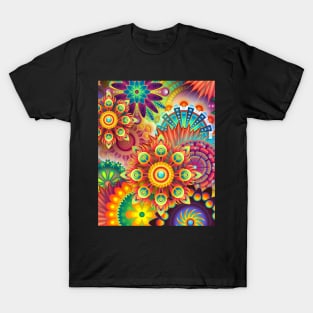 Abstract Flowers T-Shirt